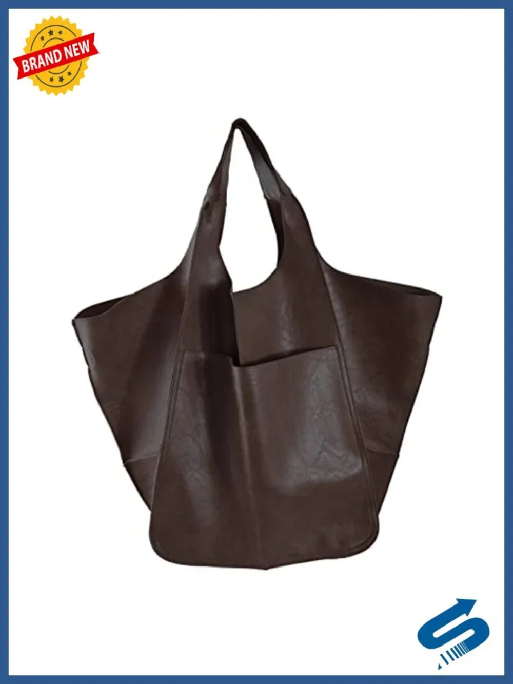Oversized PU Leather Tote Bag Huge Capacity Work Hobo Handbag Large Soft Travel